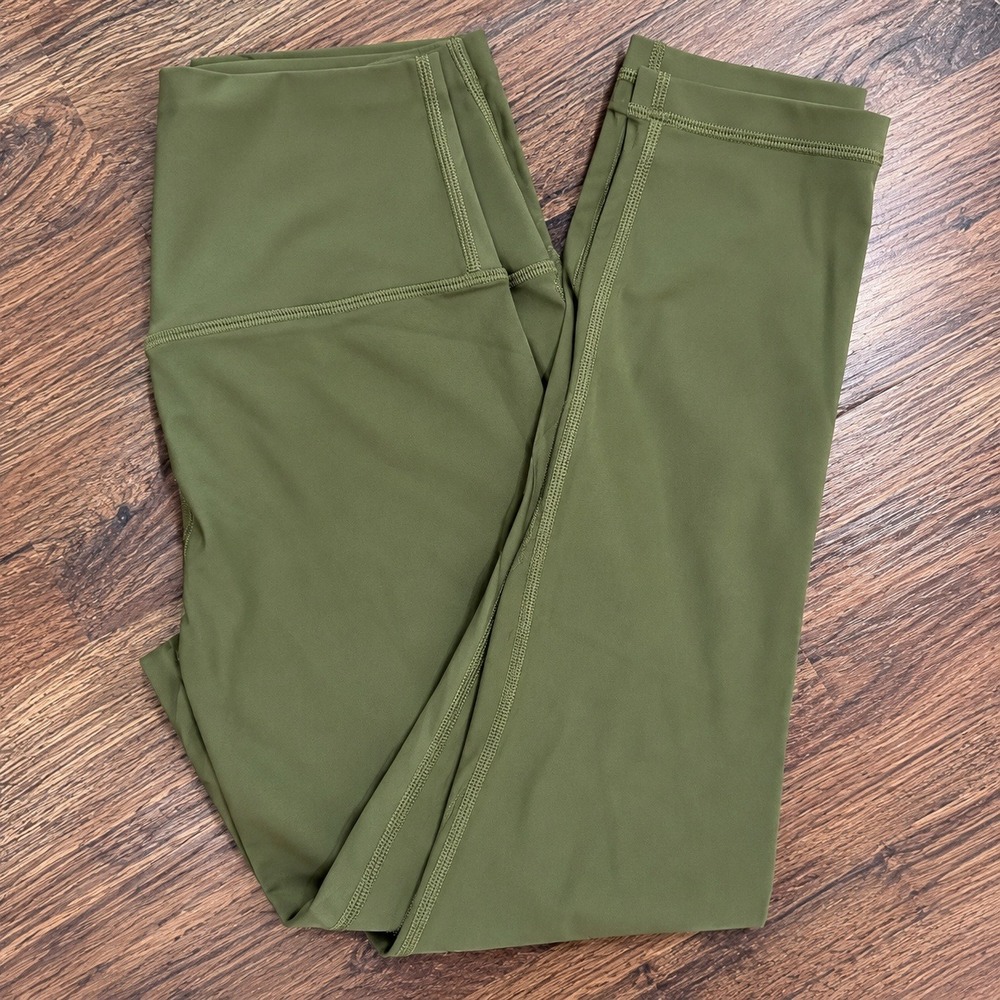 Lululemon Align High Rise Pant 28" Size 4 Olive Green Nulu Yoga Leggings